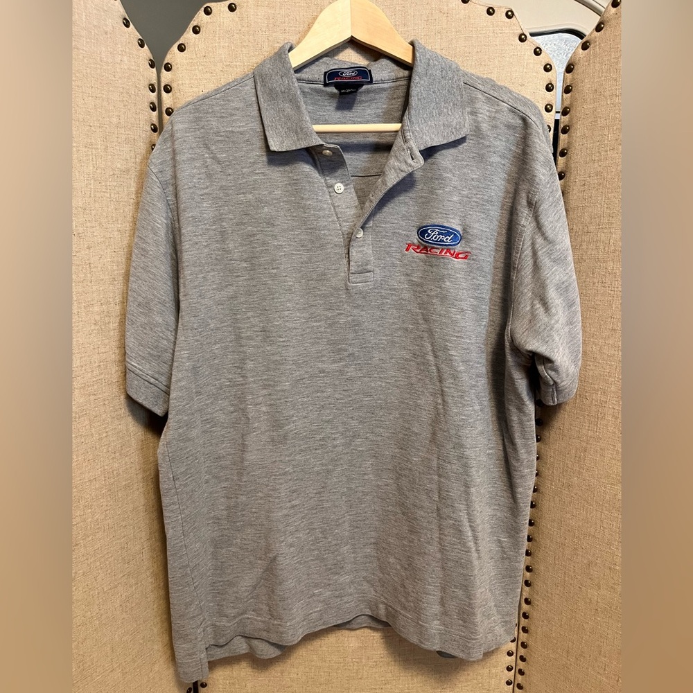 Men’s tshirt Ford Racing cotton polo shirt size large